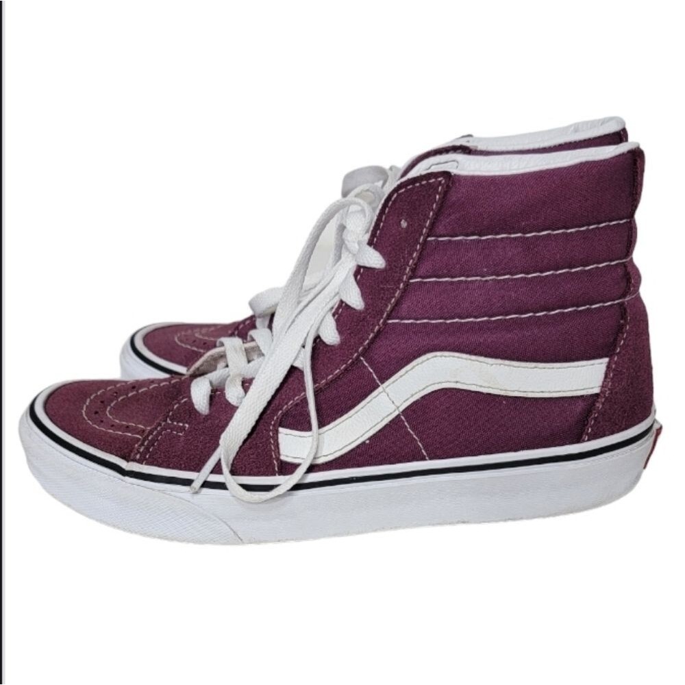 Vans of the Wall Burgundy Hightop sneaker shoes size 7.5 - Picture 4 of 8